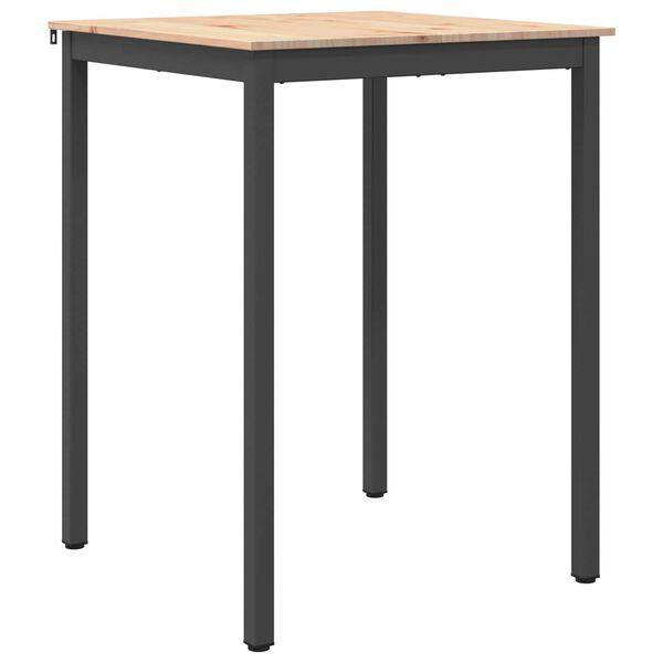 vidaXL Bartisch Natur 110 x 55 x 105 cm Massives Kiefernholz