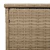 vidaXL Outdoor-Kissenbox Beige 100x55x55,5 cm Poly Rattan