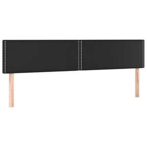 vidaXL Kopfteile Schwarz 200x5x78/88 cm Kunstleder