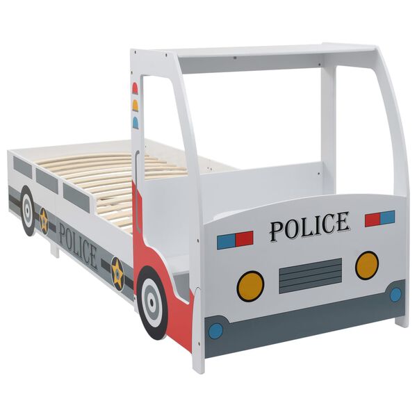 vidaXL Kinderbett im Polizeiauto-Design mit Schreibtisch 90 x 200 cm