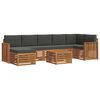 vidaXL Ecksofa Set 8 pcs Natur und Anthrazit Massivholz Akazie