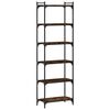 vidaXL B&uuml;cherregal 6 B&ouml;den R&auml;uchereiche 60x30x188 cm Holzwerkstoff