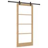 vidaXL Schiebet&uuml;r ORKDAL Nat&uuml;rlich und Schwarz 93 x 211 cm