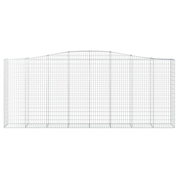 vidaXL Gabionen mit Hochbogen 15 Stk 400x50x160/180cm Verzinktes Eisen