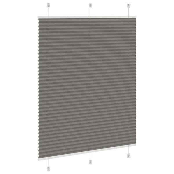 vidaXL Plissee Anthrazit 105x150 cm Stoffbreite 104,4 cm Polyester