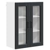 vidaXL Wandglas-Schrank PORTO Schwarz 60 x 31 x 80 cm Holzwerkstoff