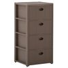 vidaXL Kommode mit 4 Schubladen Taupe 40x40x80 cm