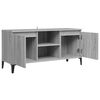 vidaXL TV-Schrank mit Metallbeinen Grau Sonoma 103,5x35x50 cm