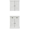 vidaXL Badezimmerm&ouml;bel-Set mit Regal VIGO 2 pcs Wei&szlig; und Antikwei&szlig;