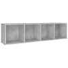 vidaXL Bücherregal/TV-Schrank Betongrau 36x30x143 cm Holzwerkstoff
