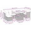 vidaXL 8-tlg. Garten-Sofagarnitur mit Kissen Beige Poly Rattan