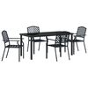 vidaXL Garten Essgruppe 5 pcs Anthrazit Pulverbeschichteter Stahl