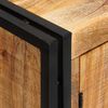 vidaXL Highboard mit T&uuml;ren Braun Massiv Grobes Mangoholz und Metall