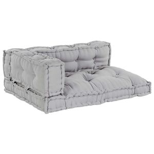 vidaXL Pallet Sofa Kissen Grau Stoff