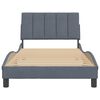 vidaXL Bettgestell ohne Matratze "Hanko" Dunkelgrau 100x203 cm Samt
