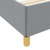 vidaXL Bettrahmen mit Matratze Hellgrau 100 x 200 cm Stoff