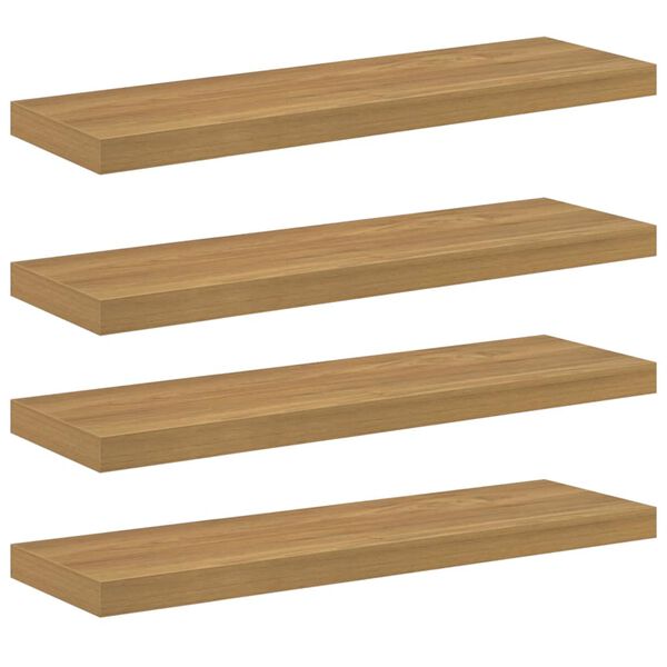 vidaXL Wandregal 4 pcs Braun 90 x 23,5 x 4 cm Holzwerkstoff