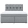 vidaXL Boxspringbett mit Matratze Hellgrau 180x200 cm Stoff