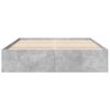 vidaXL Bettgestell Betongrau 150x200 cm Holzwerkstoff