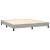 vidaXL Boxspringbett mit Matratze Hellgrau 180x200 cm Stoff