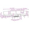 vidaXL Sofa Set mit Kissen Uni 5 pcs Anthrazit Massivholz Akazie