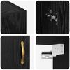 vidaXL Wandschrank 2 pcs Schwarz Eichen-Optik 69,5 x 34 x 90 cm