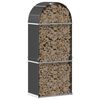 vidaXL Holzkorb Anthrazit 80x45x190 cm Verzinkter Stahl