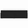 vidaXL Bettrahmen mit Matratze Schwarz 90 x 200 cm Stoff