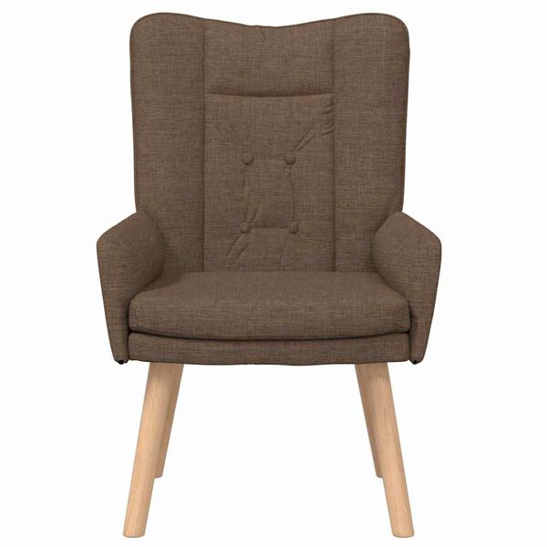 vidaXL Sessel Braun 63 x 67 x 94 cm Stoff und Sperrholz