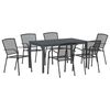vidaXL Garten Essgruppe 7 pcs Anthrazit Pulverbeschichteter Stahl
