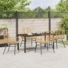 vidaXL Garten Essgruppe 5 pcs Braun Poly-Rattan