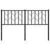 vidaXL Kopfteil Metall Schwarz 135 cm