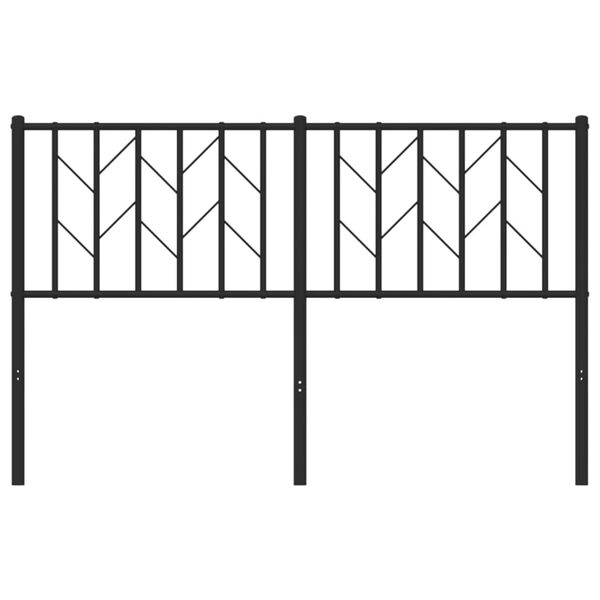 vidaXL Kopfteil Metall Schwarz 135 cm