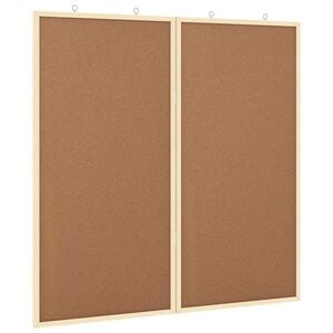 vidaXL Info-Tafel 80 x 80 x 1,4 cm Massivholz Kiefer Braun Klappbar