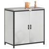 vidaXL K&uuml;chenaufbewahrung mit Regal Silber 60 x 50 x 92 cm Stahl
