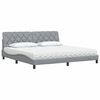 vidaXL Bett mit Matratze Hellgrau 200x200 cm Stoff