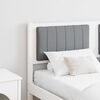vidaXL Gepolstertes Kopfteil Wei&szlig; 140 cm Massives Kiefernholz