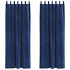 vidaXL Verdunkelungsvorh&auml;nge 2 pcs Dunkelblau 140 x 225 cm Samt