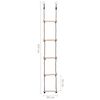 vidaXL 5-Stufen-Leiter 210 cm Kiefer Massivholz