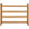 vidaXL Schuhregal mit 4 Etagen 100x27x80 cm Massivholz Eiche
