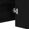 vidaXL LED Spiegel-Schrank Schwarz Eichen-Optik 100 x 12 x 45 cm