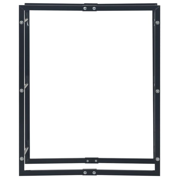vidaXL Brennholzregal Schwarz 80&times;25&times;100 cm Stahl