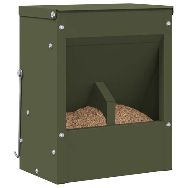 vidaXL Kaninchenf&uuml;tterer Olive Gr&uuml;n 20 x 12,5 x 25 cm