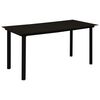 vidaXL Garten-Esstisch Schwarz 150x80x74 cm Stahl und Glas