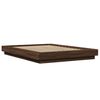 vidaXL Bettgestell Braun Eichen-Optik 135x190 cm Holzwerkstoff