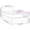 vidaXL Boxspringbett mit Matratze Creme 90x200 cm Stoff