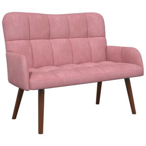 vidaXL 2-Sitzer Sofa Rosa 115 x 61 x 87 cm Samt