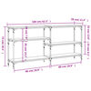 vidaXL Konsolentisch Schwarz 160x29x75 cm Holzwerkstoff