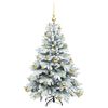 vidaXL K&uuml;nstlicher Weihnachtsbaum mit 150 LEDs Wei&szlig; 120 cm PE und PVC