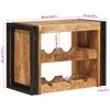 vidaXL Weinregal Braun 100 x 45 x 33 cm Massives grobes Mangoholz